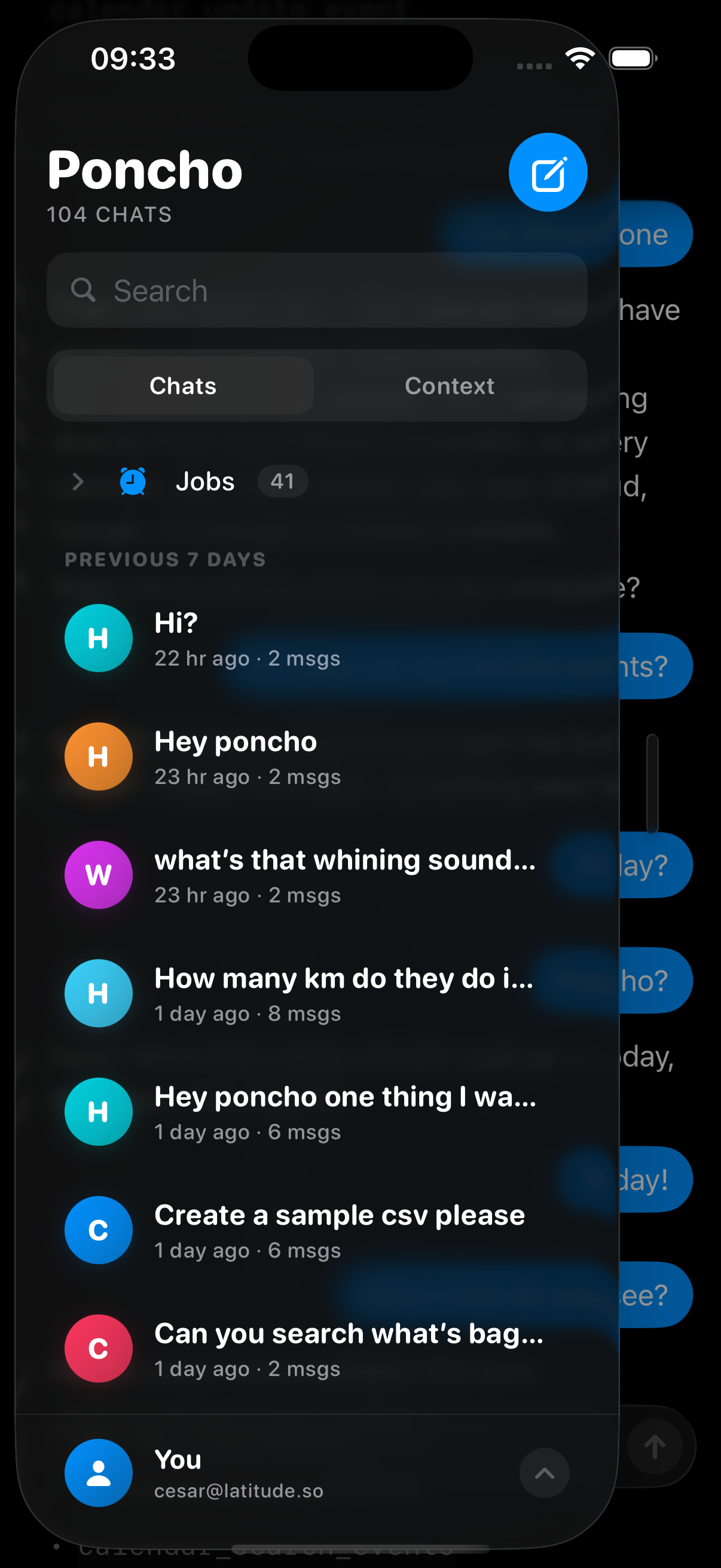 Poncho app screenshot